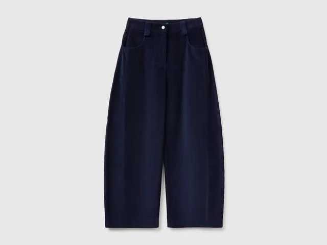 United Colors of Benetton pantaloni velluto 42 cotone balloon