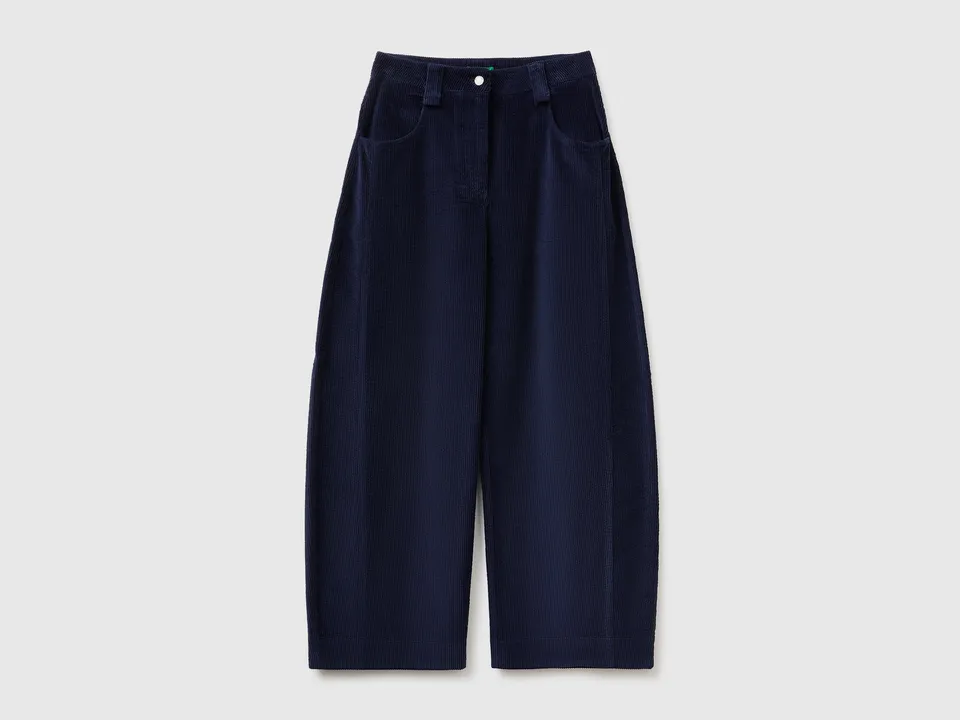 United Colors of Benetton pantaloni velluto 42 cotone balloon