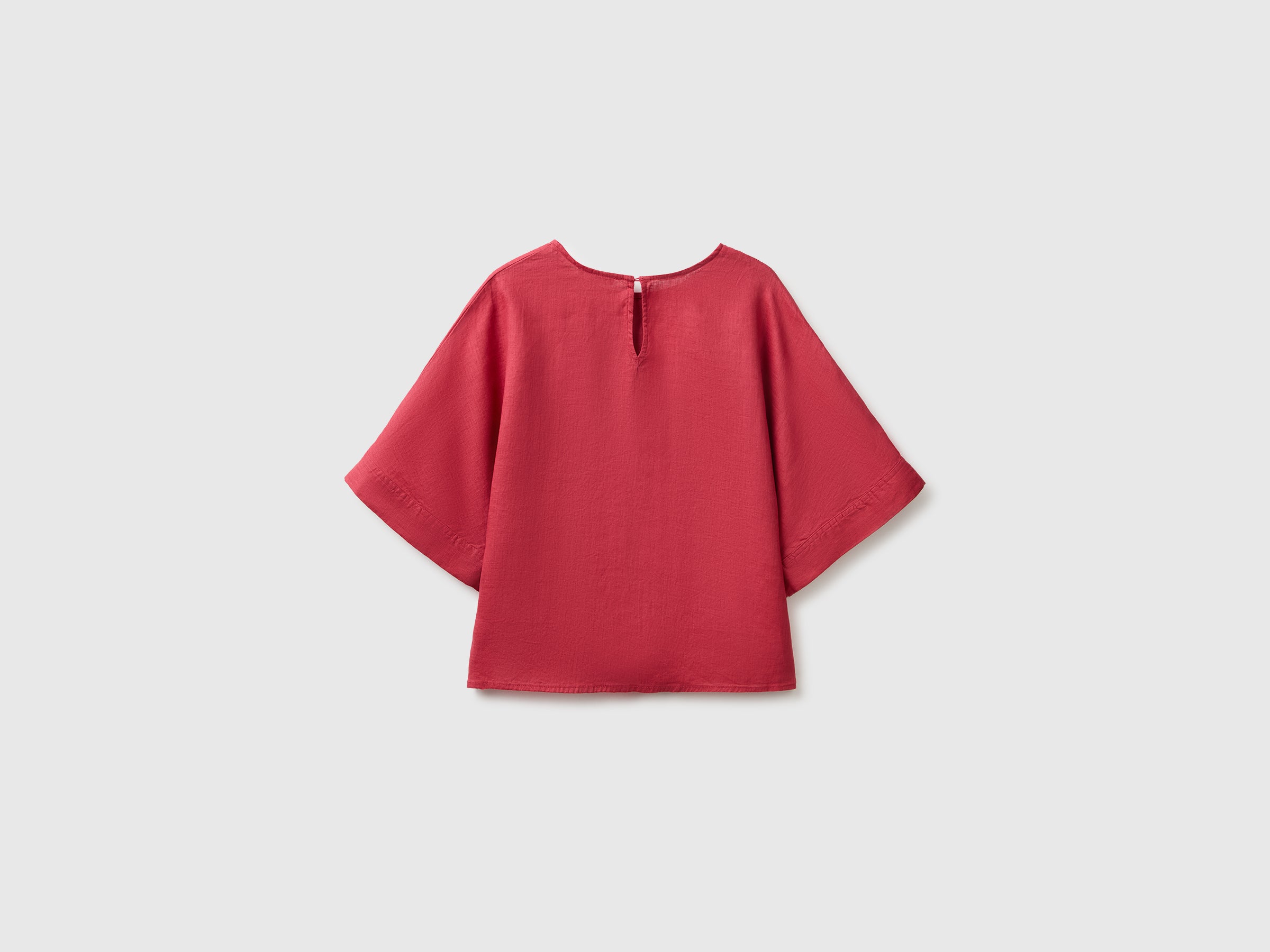 United Colors of Benetton Blusa Lino Puro Girocollo Kimono S