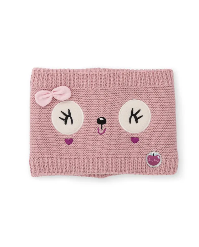 TucTuc Accessori Scaldacollo Bimba Tricot Panda Rosa Taglia U
