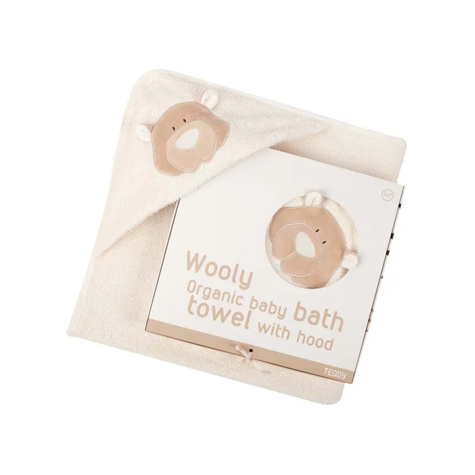 Woolly Organic Teddy Telo Bagnetto Neonato 75x75 Cotone