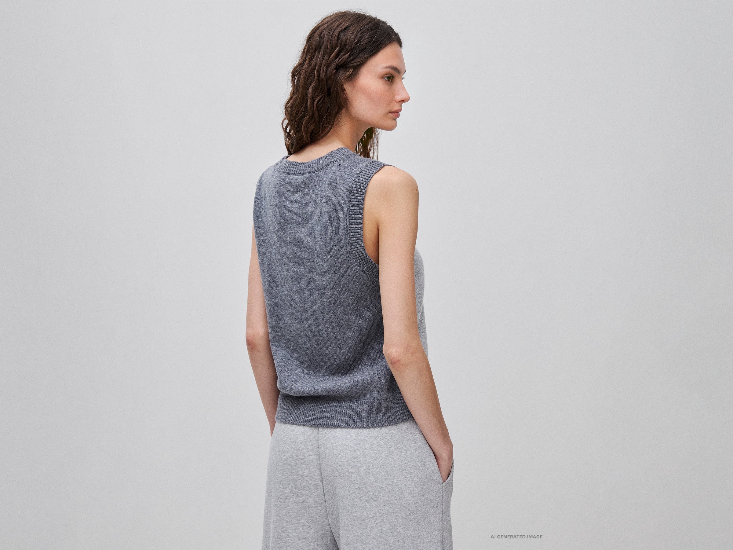 United Colors of Benetton Gilet lana 100% XS color block caldo