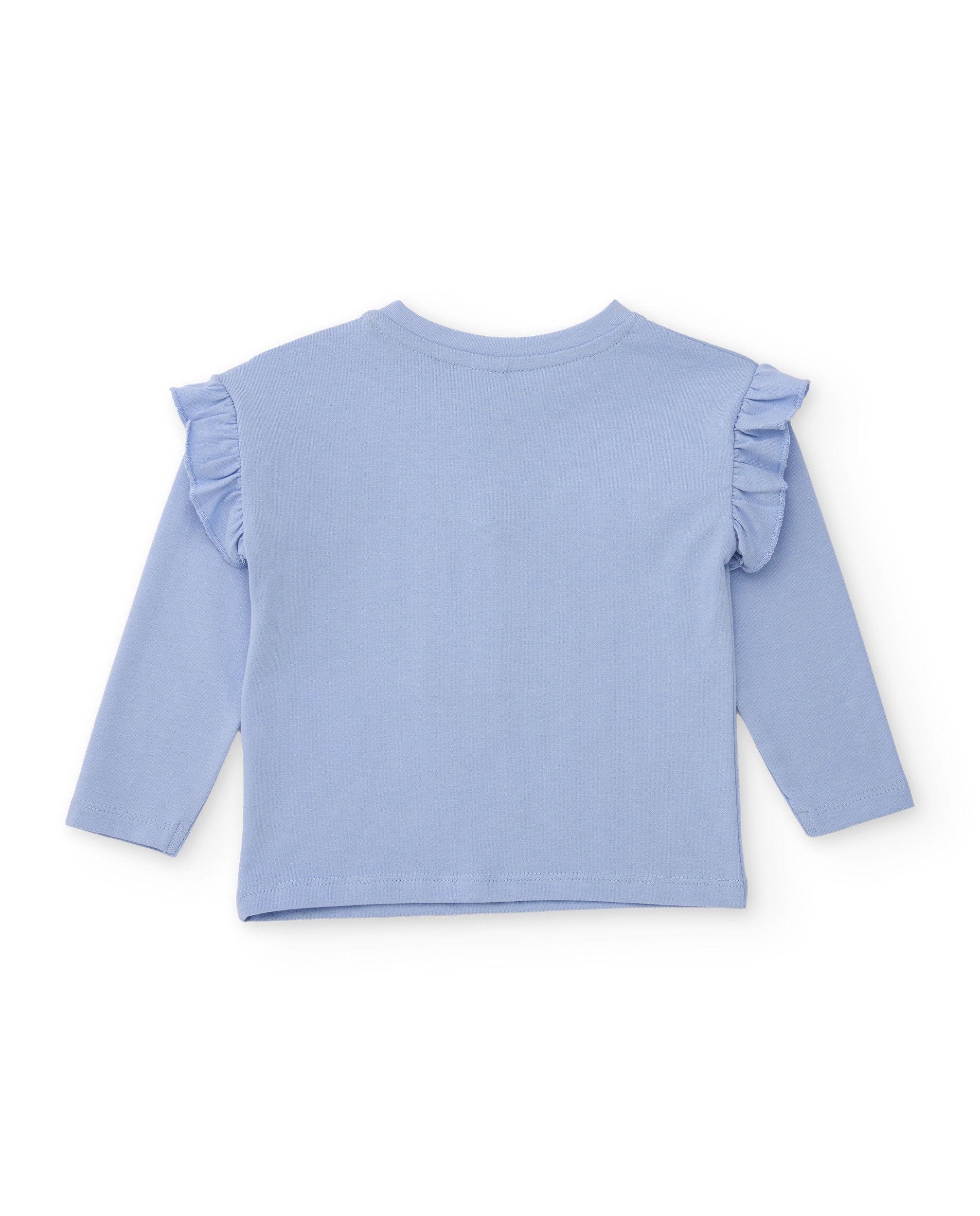 TucTuc Magliette maglietta bambina azzurra fiori cotone