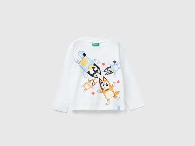 Benetton T-shirt Bluey manica lunga cotone biologico 104