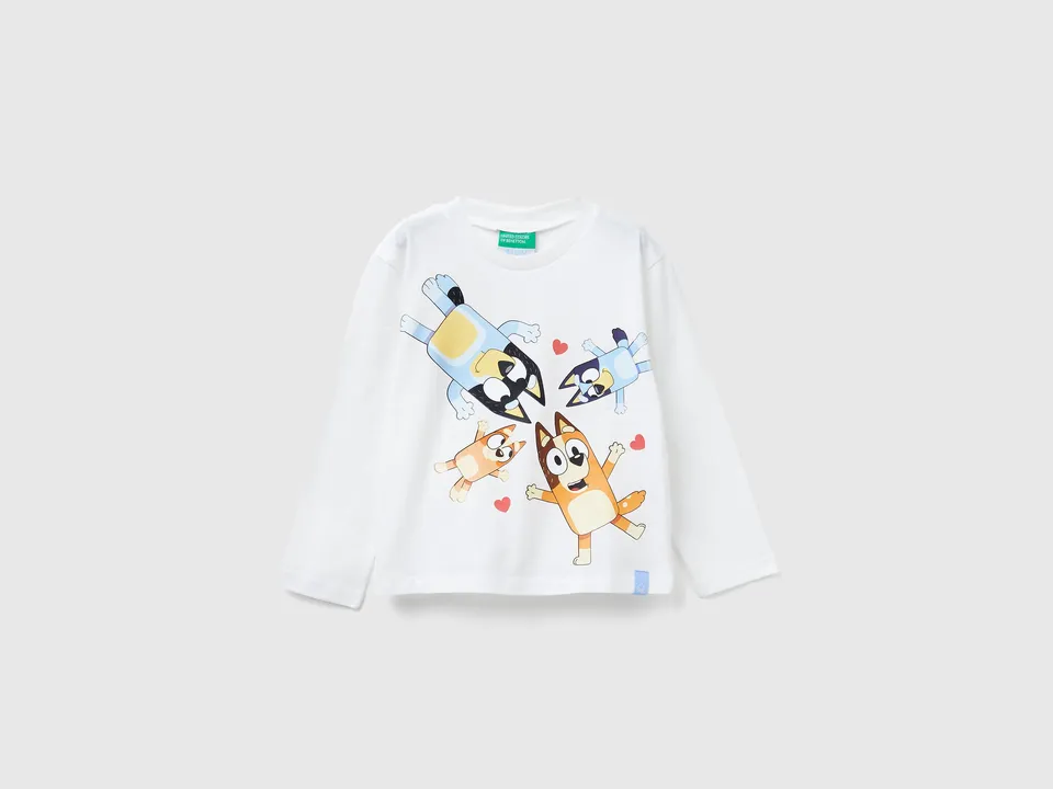Benetton T-shirt Bluey manica lunga cotone biologico 104
