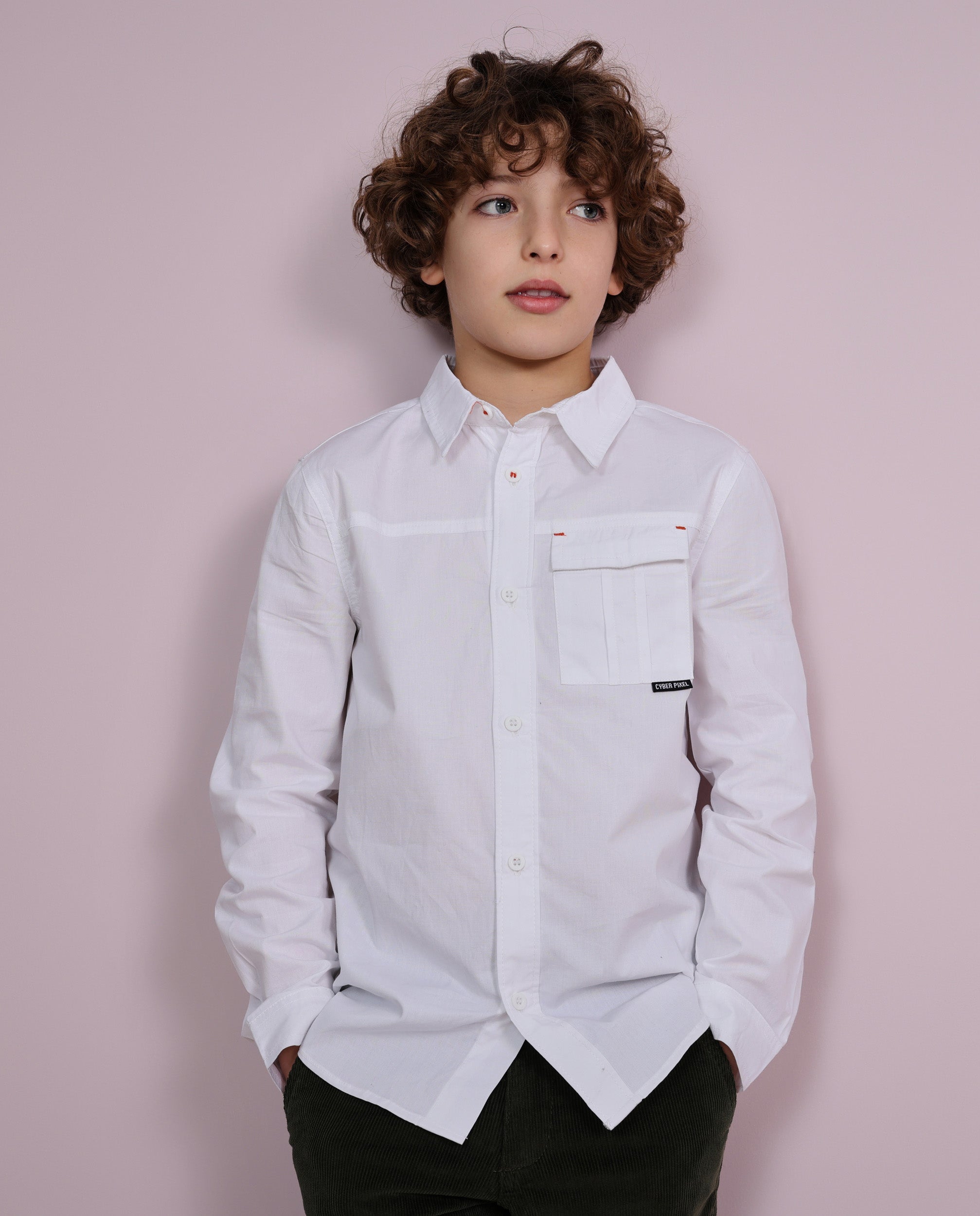 TucTuc Camicette Camicia bambino bianco cotone tasca classica