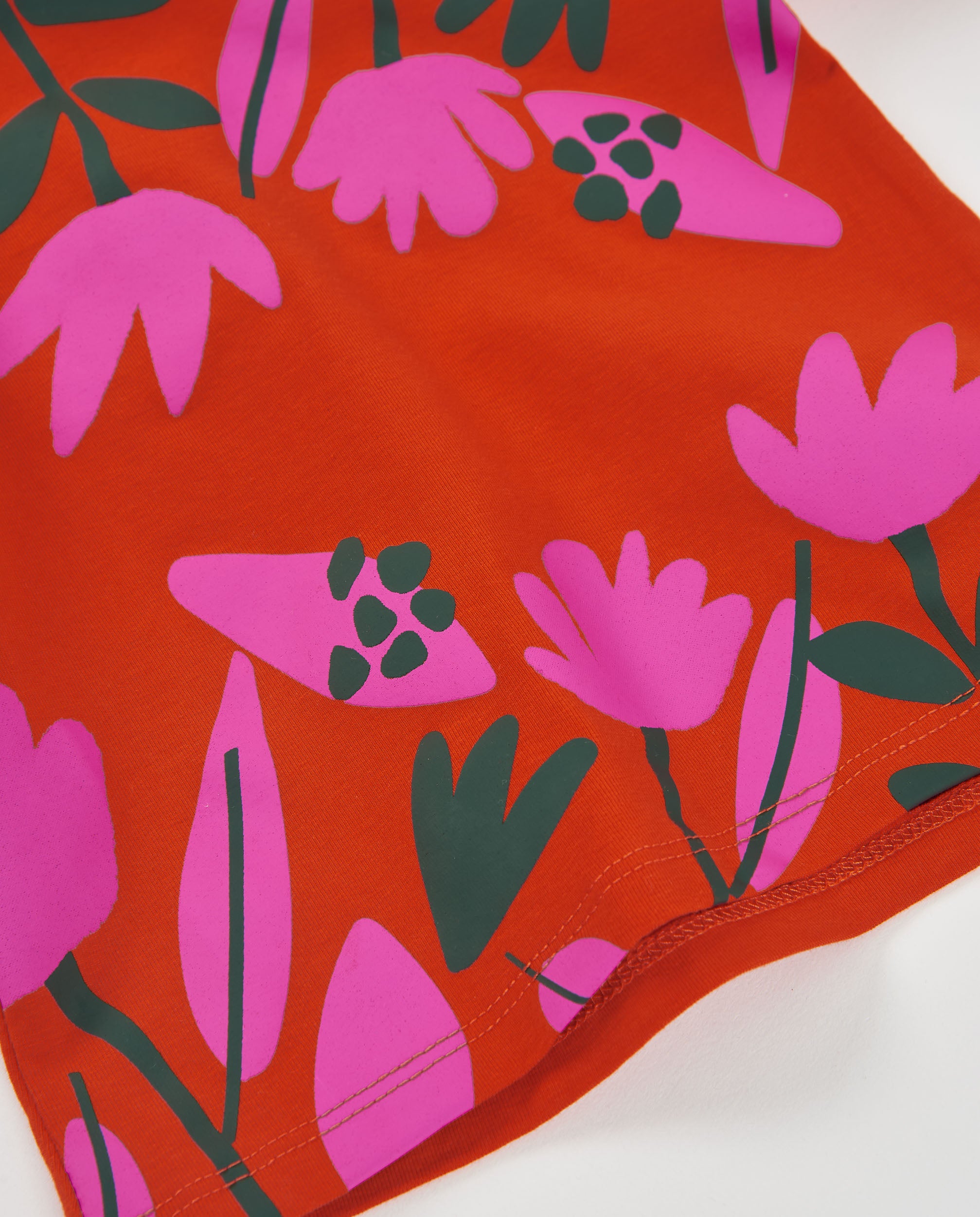 TucTuc Magliette maglia bambina cotone arancione fiori