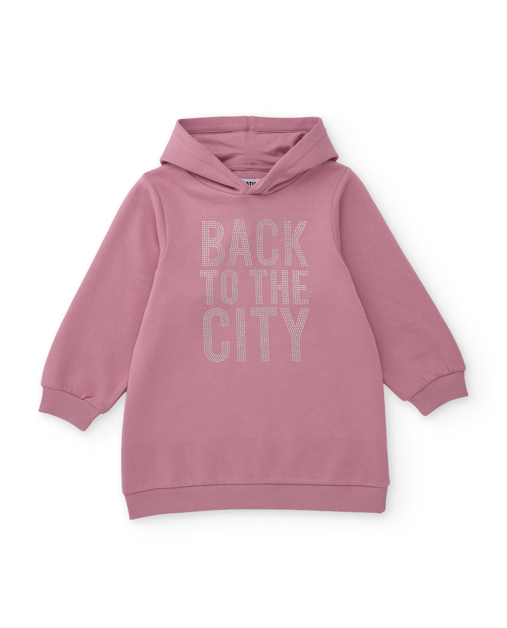 TucTuc Vestiti Vestito felpa bimba rosa cappuccio