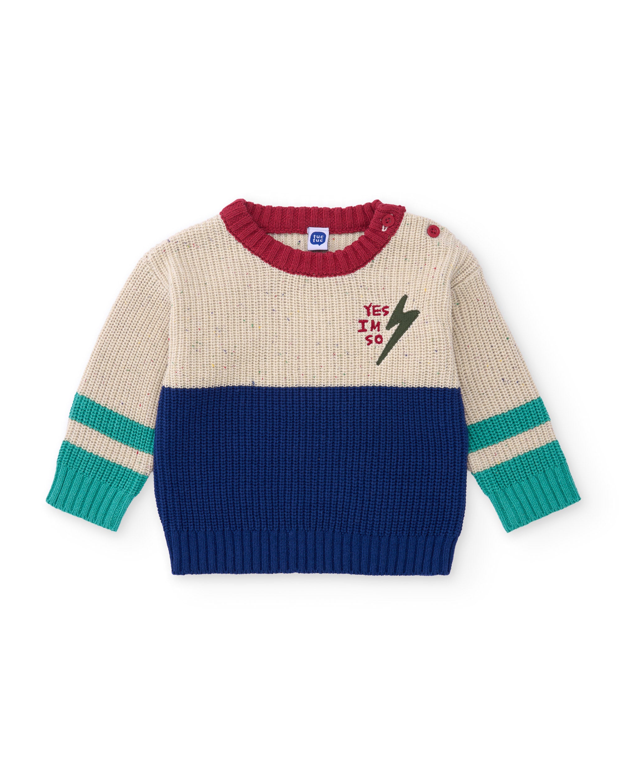 TucTuc Maglioni Maglione Tricot Crudo Blocchi Colore