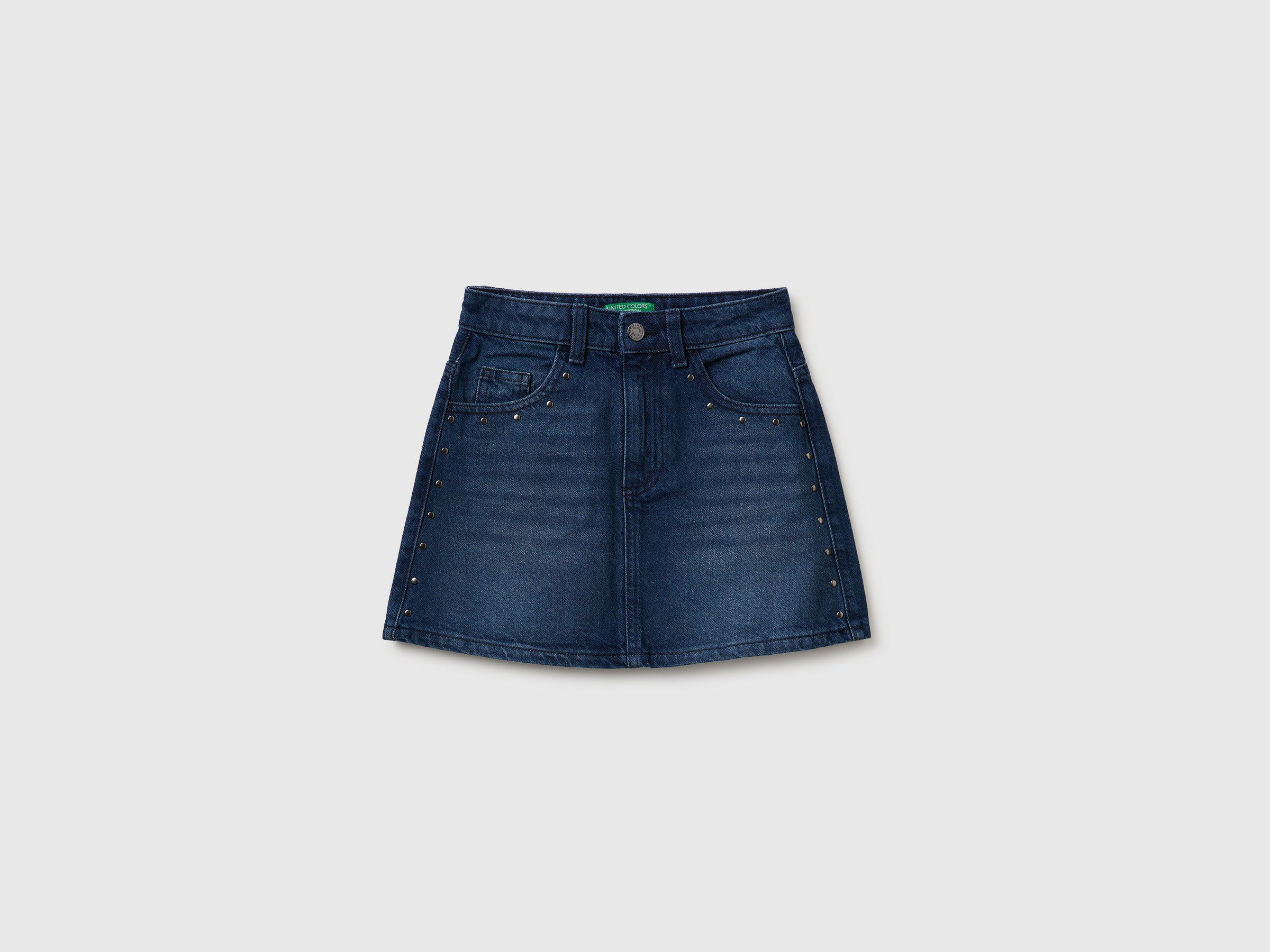 United Colors of Benetton Minigonna Denim Borchie Cotone taglia M