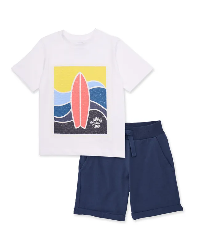 TucTuc Completi completo bambino surf t-shirt bermuda bianco