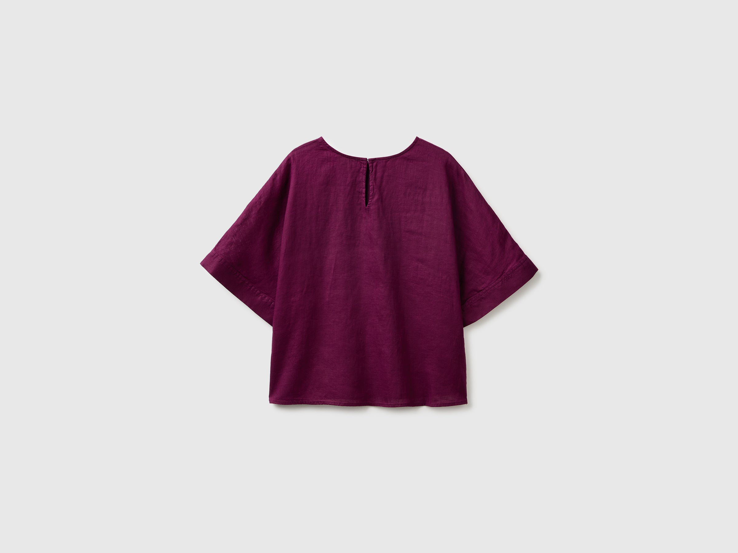 United Colors of Benetton Blusa Lino Girocollo Manica Kimono M
