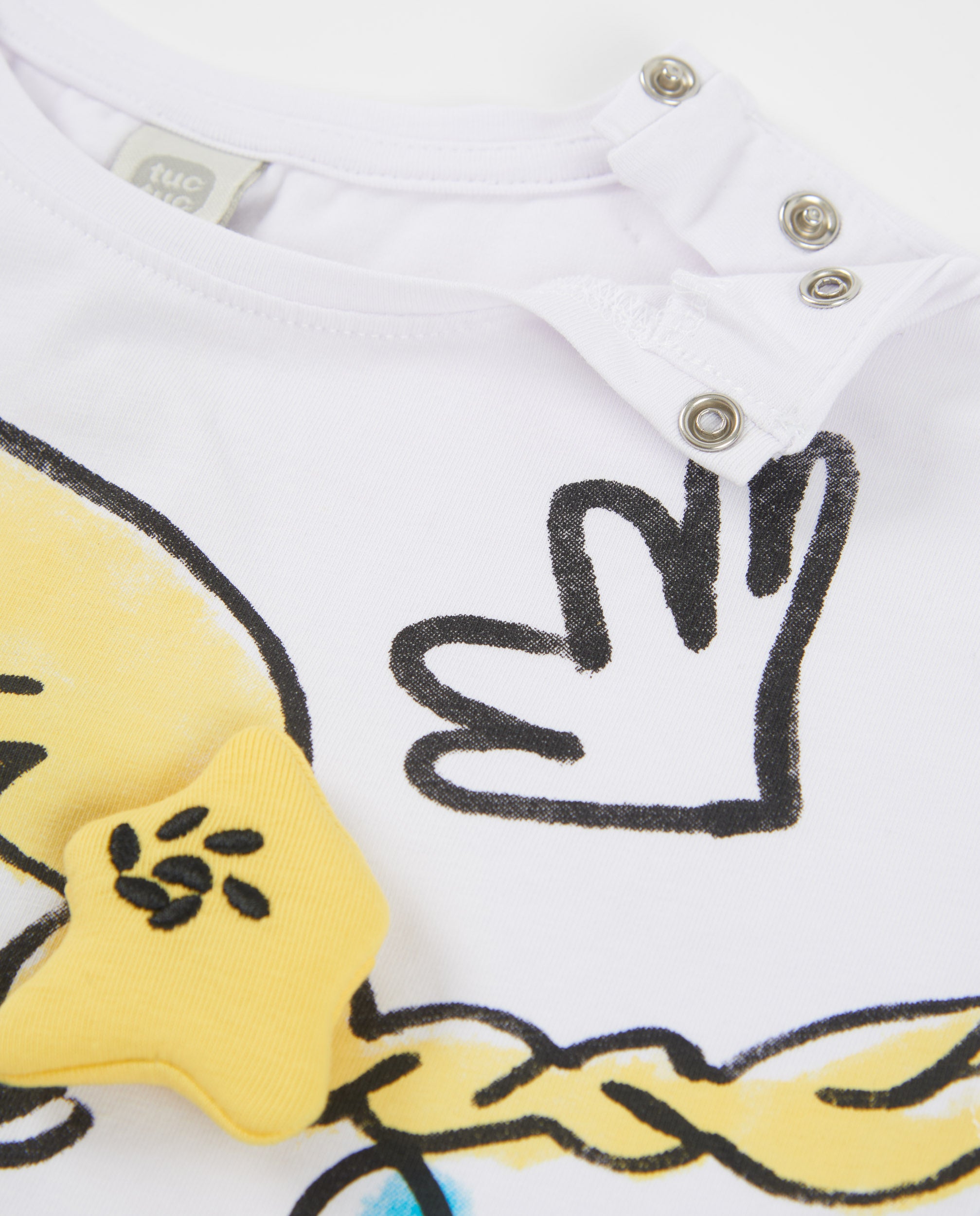 TucTuc T-shirt bimba bianca jersey sirena