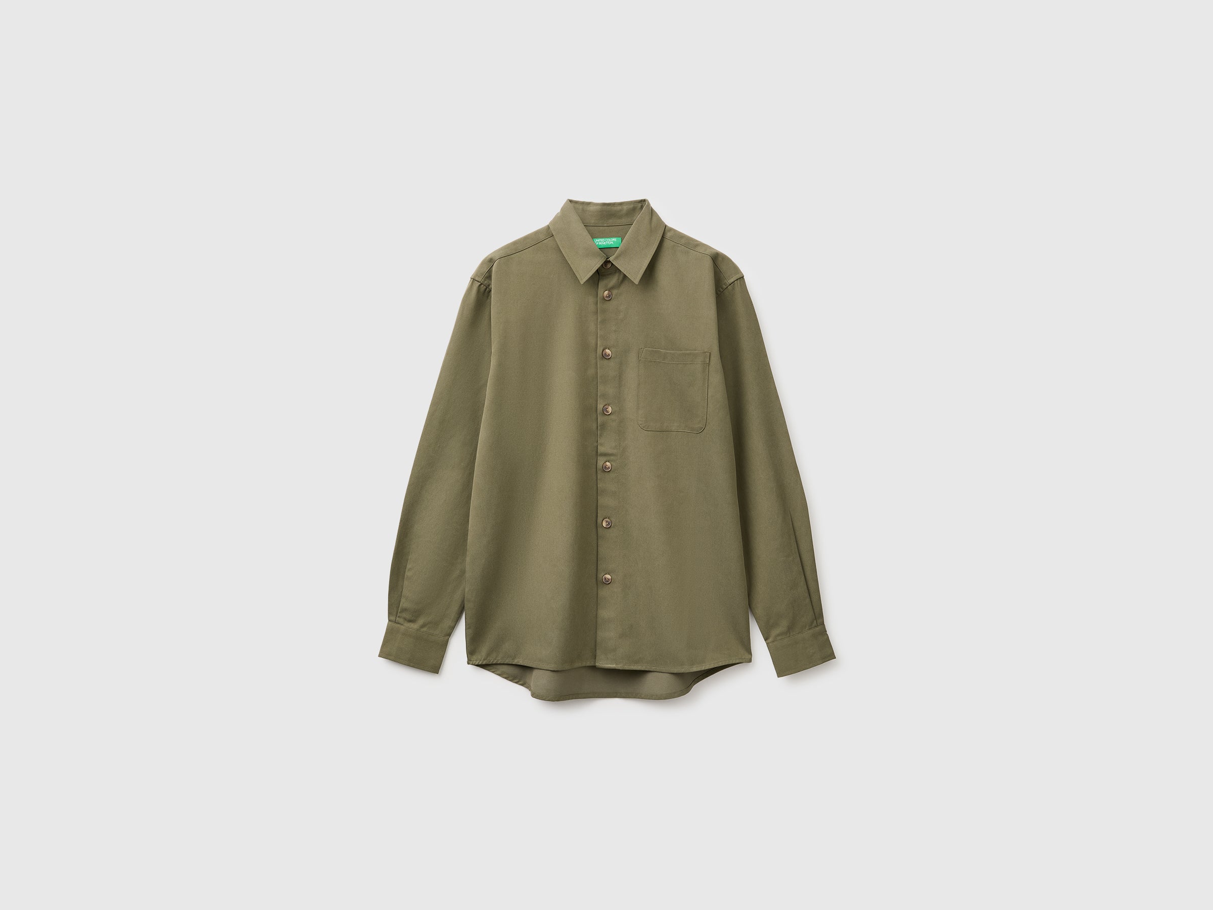 United Colors of Benetton Camicia taschino lyocell cotone