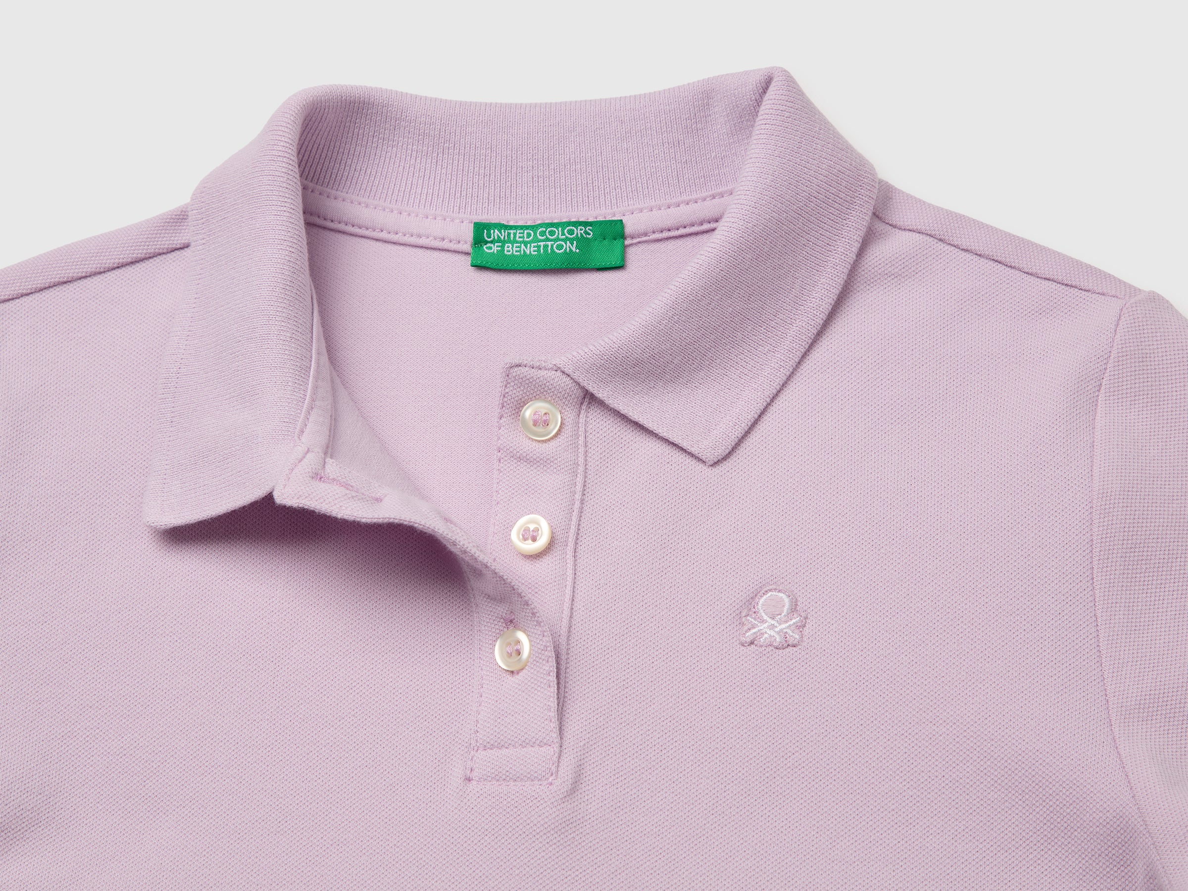 Benetton Polos Polo Manica Lunga Cotone Biologico