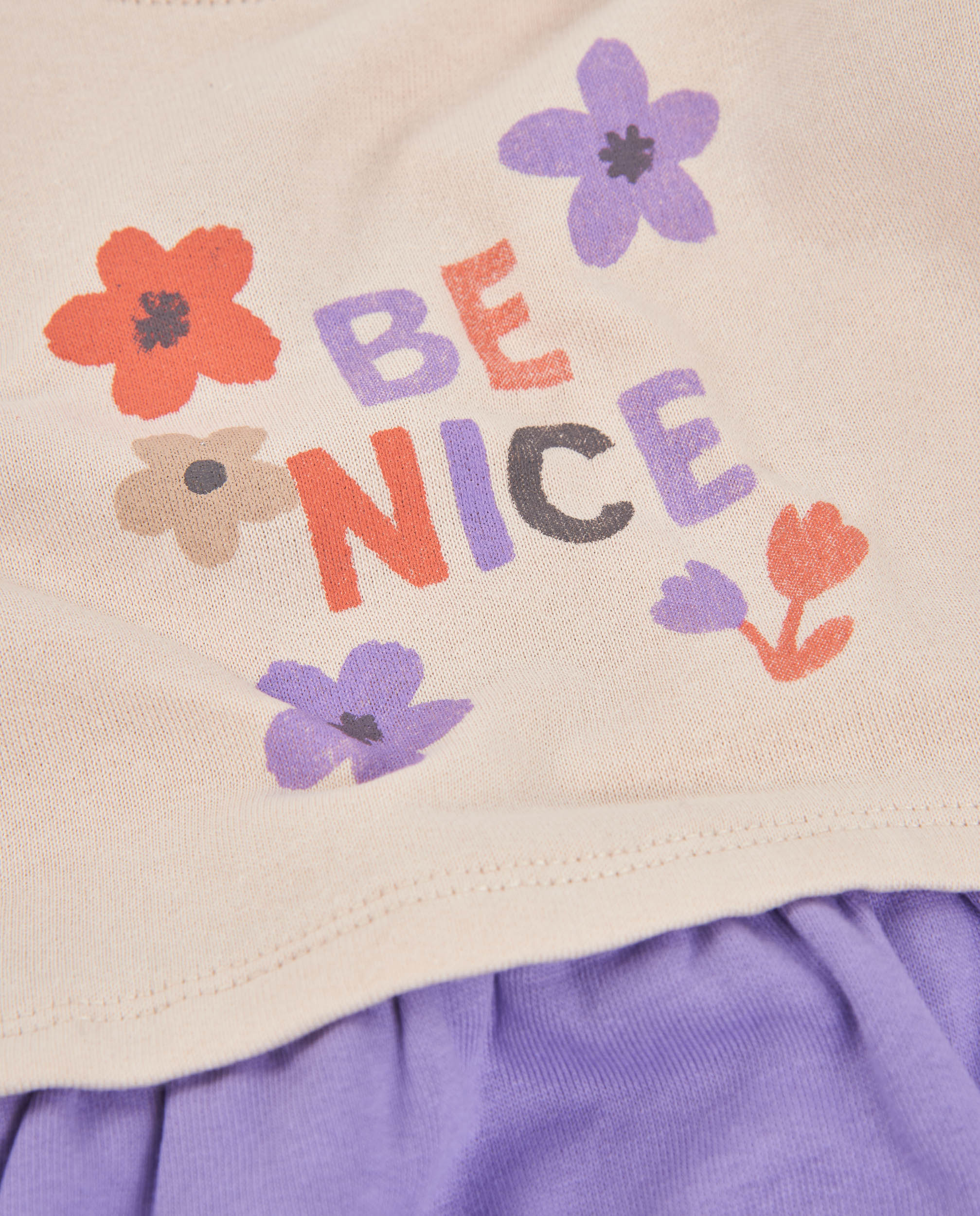 TucTuc Vestiti vestito felpa beige bambina BE NICE