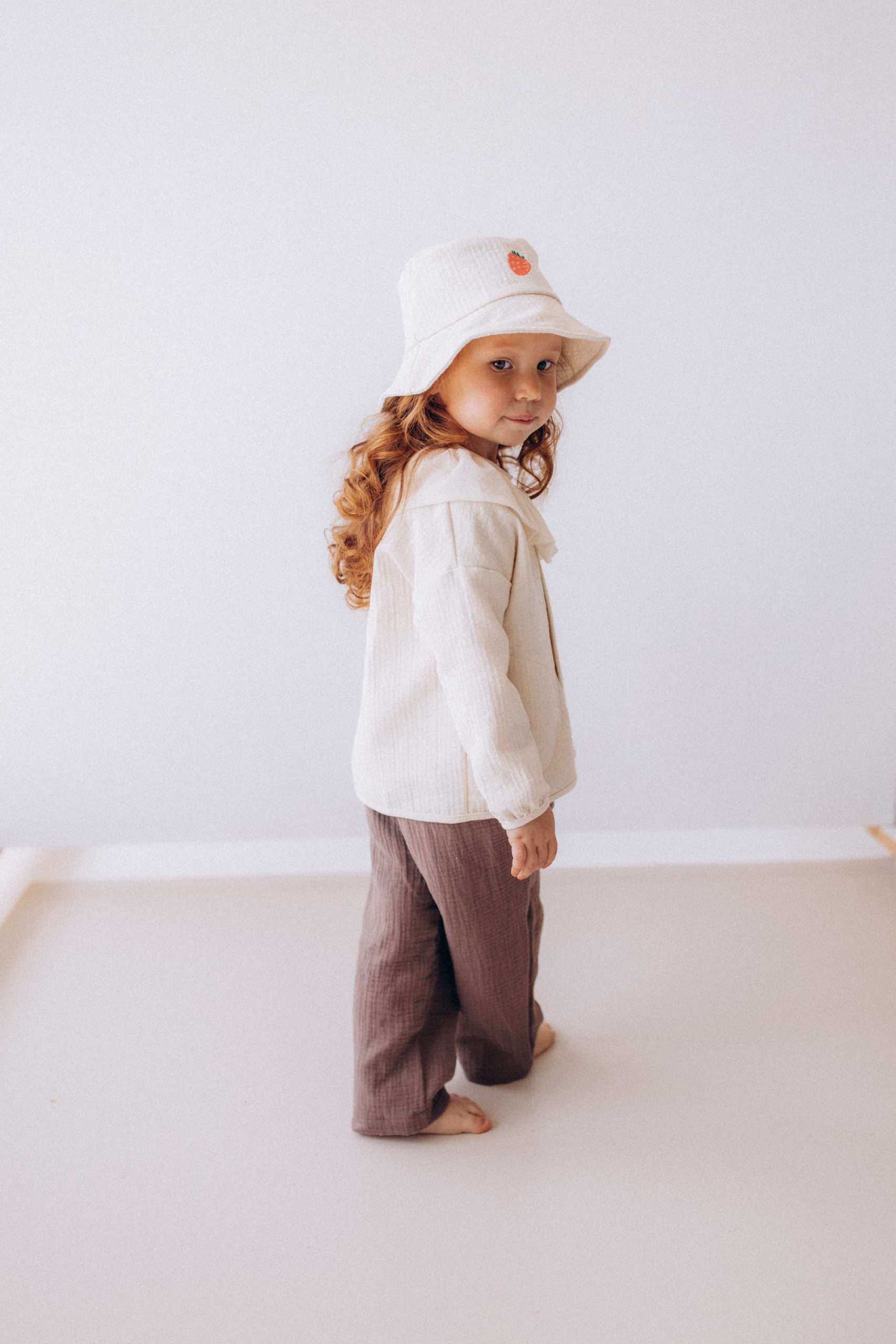 Woolly Organic SS26 Pantaloni Bimbo Mussola Cotone Bio