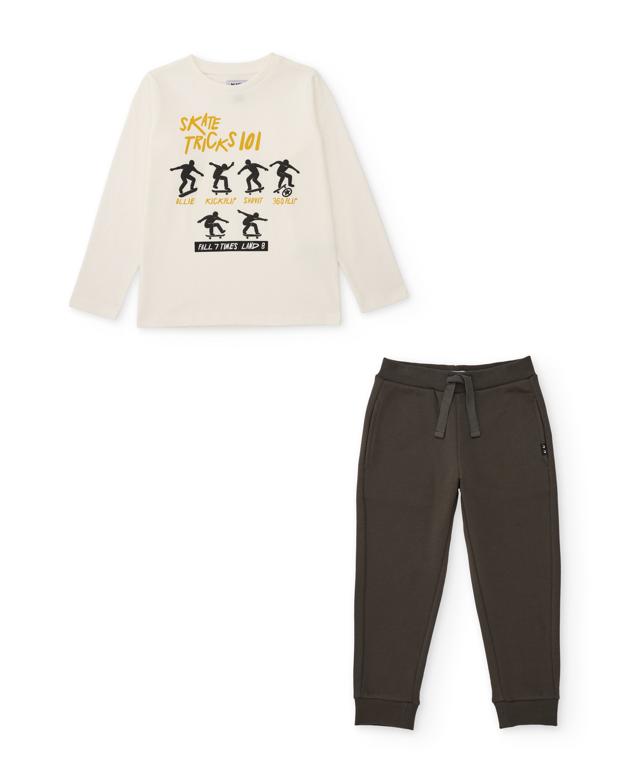 TucTuc Completi t-shirt skate jogger bambino bianco