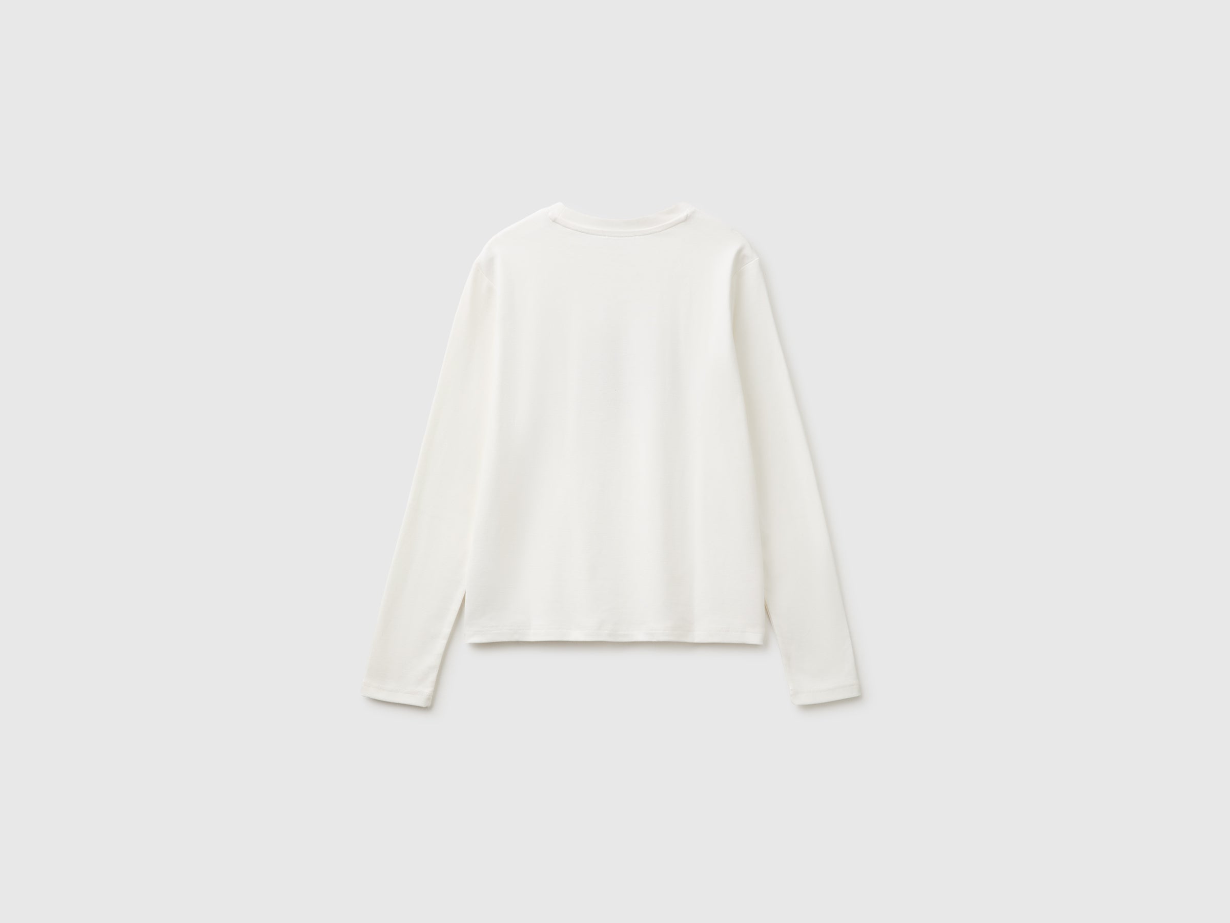 Benetton Warm cotton T-shirt with slogan maglietta cotone taglia M
