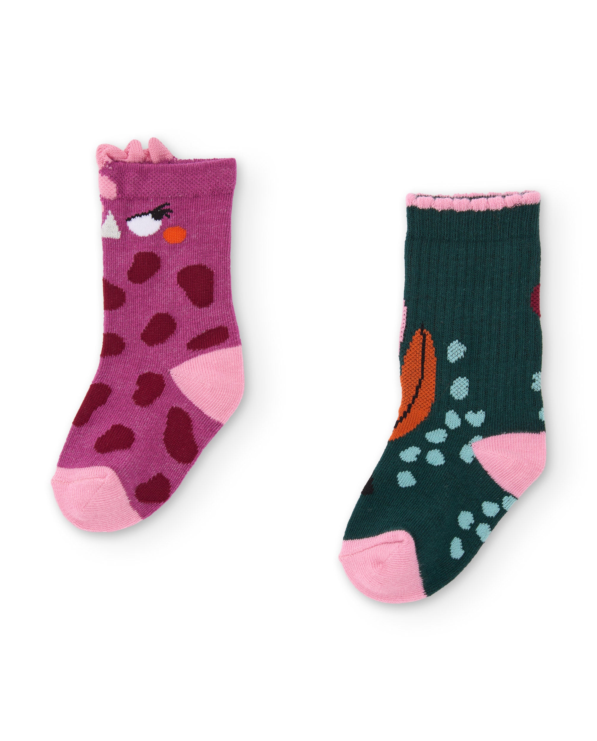 TucTuc Accessori set calzini bambina rosa cotone