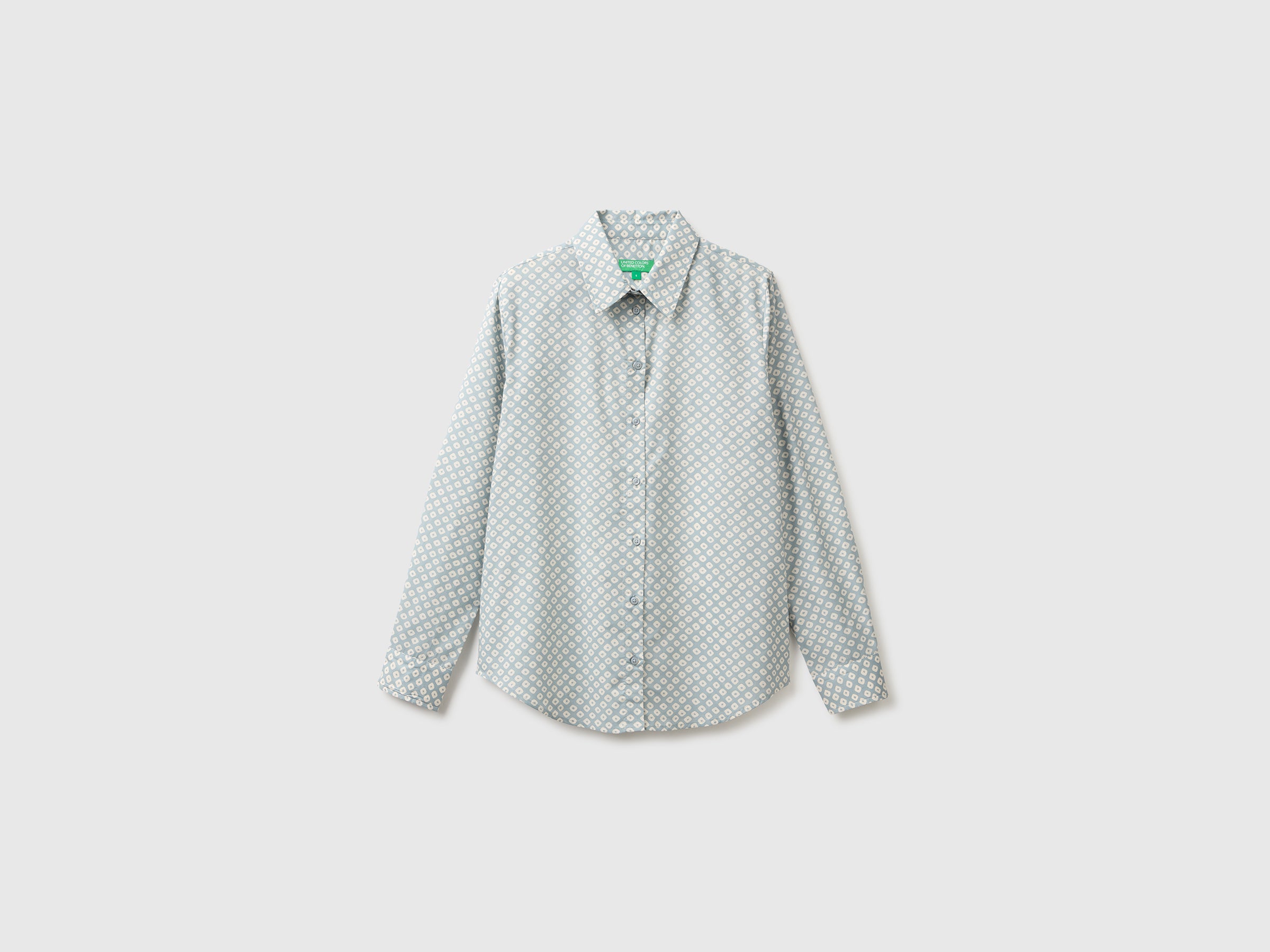 United Colors of Benetton camicia cotone fantasia manica lunga S