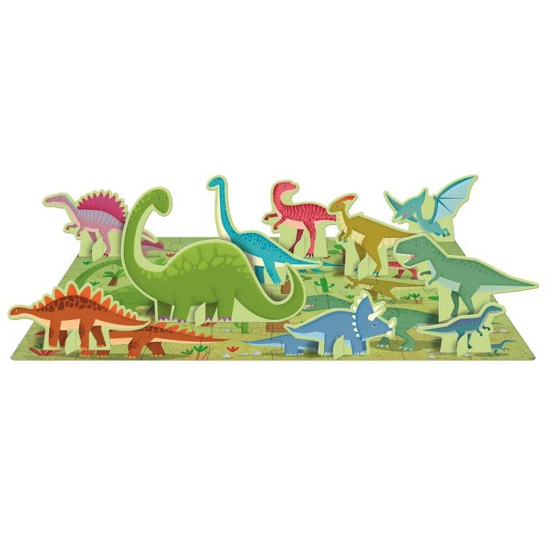 Sassi Qbox I Dinosauri Puzzle 40 Pezzi Libro Bambini 4+
