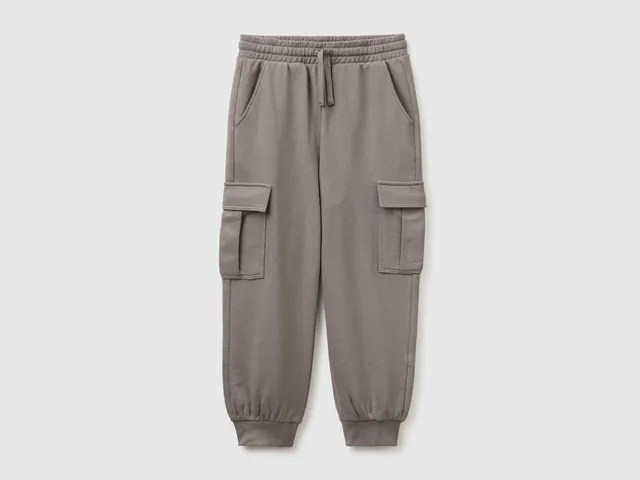 United Colors of Benetton Pantaloni Cargo Felpa Cotone Taglia L
