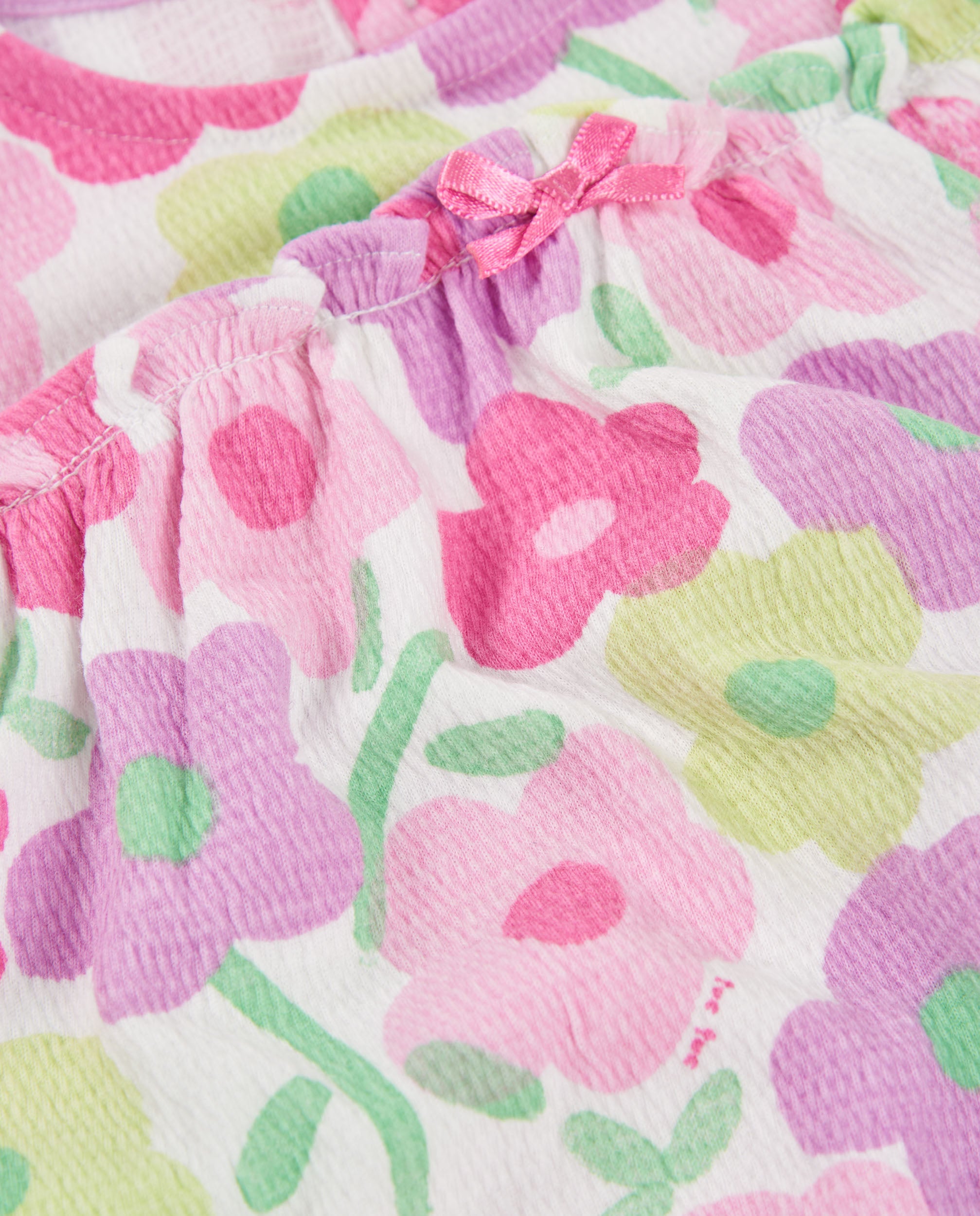 TucTuc Vestiti vestito neonata maglia floreale rosa 0-1 mesi