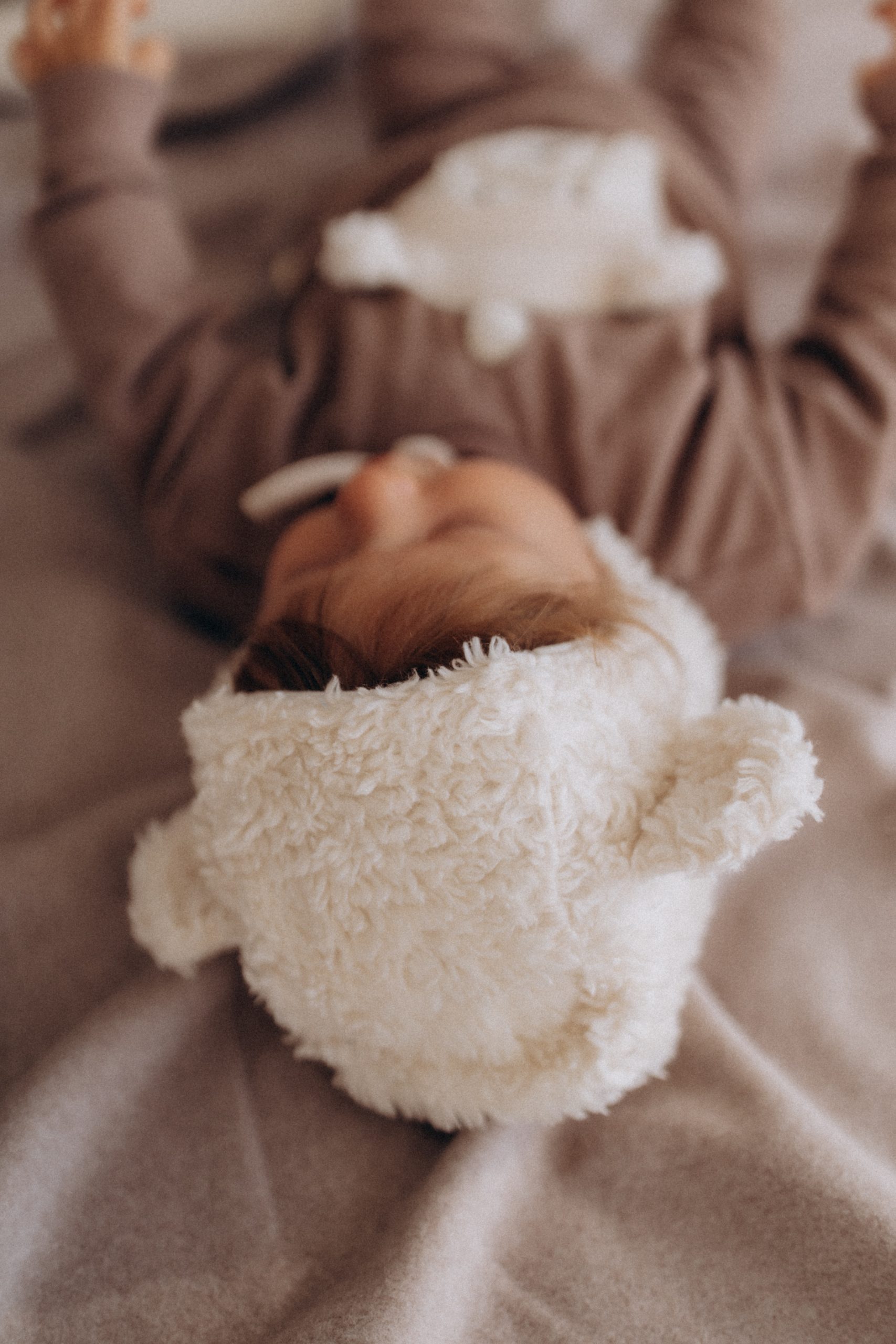 Woolly Organic Plush Hat Teddy Ears cappellino lana merino