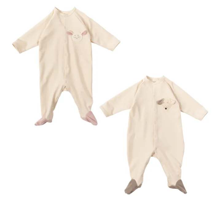 Woolly Organic French Terry Sleepsuit tutina piedini cotone bio