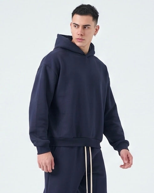 Sottosopra Felpa AN0186003 Boxy Cappuccio Piombo M Uomo