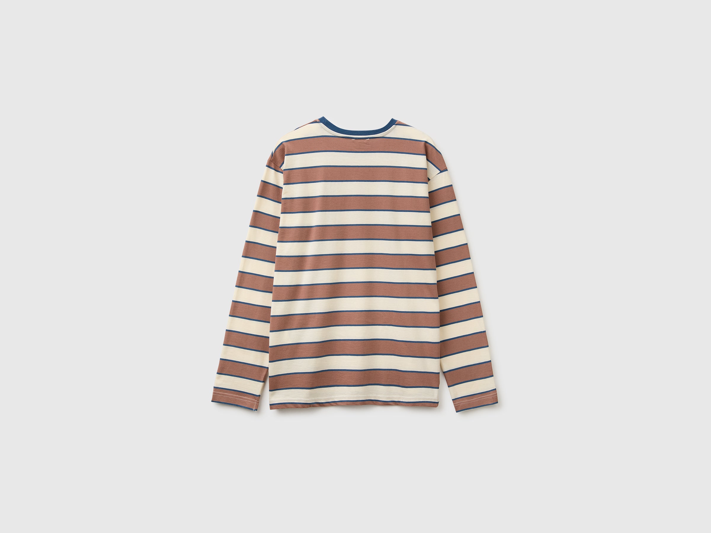 United Colors of Benetton T-shirt righe cotone bio manica lunga L