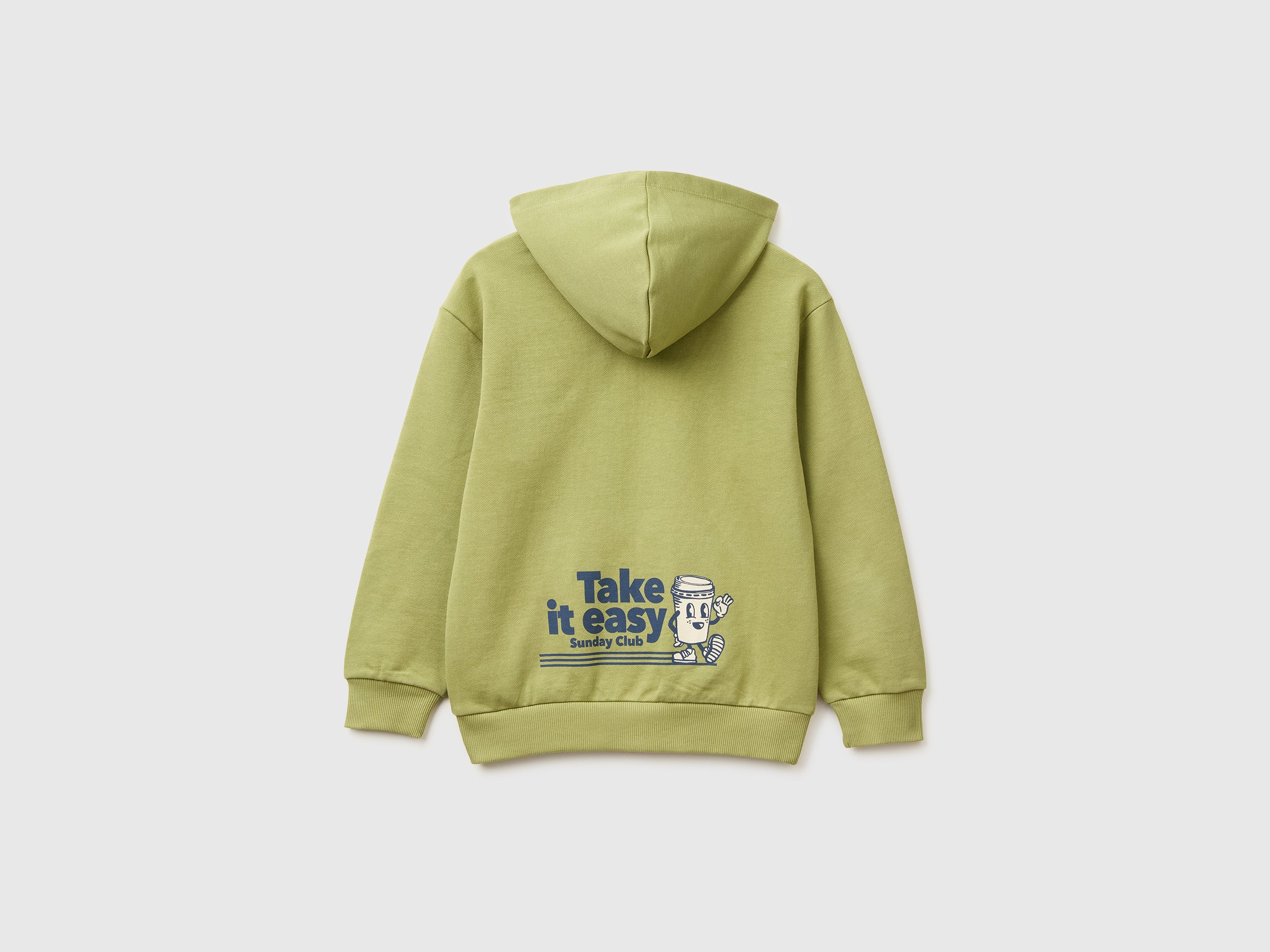 United Colors of Benetton Oversized Sweatshirt felpa zip L cotone