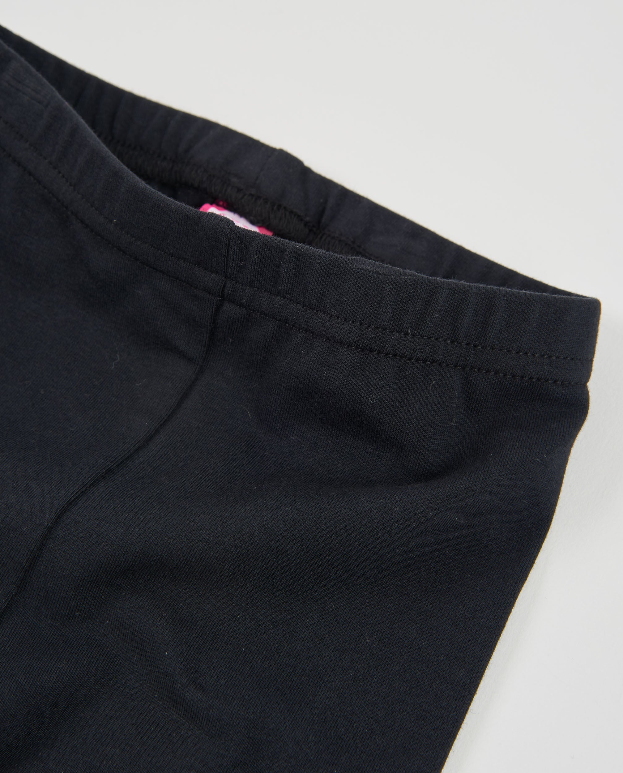 TucTuc Leggings Bambina Felpa Neri Stampa Cuore Elastici