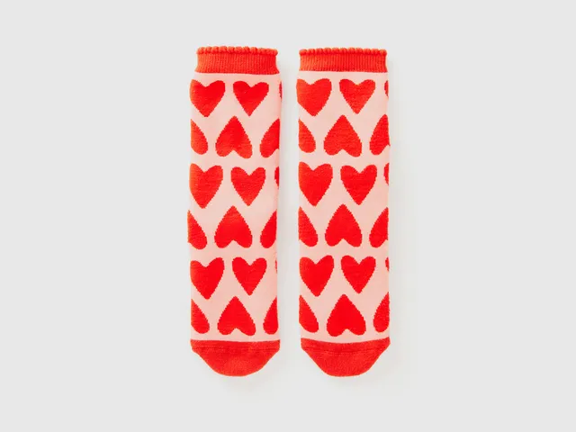 United Colors of Benetton calzini antiscivolo cuore cotone paio