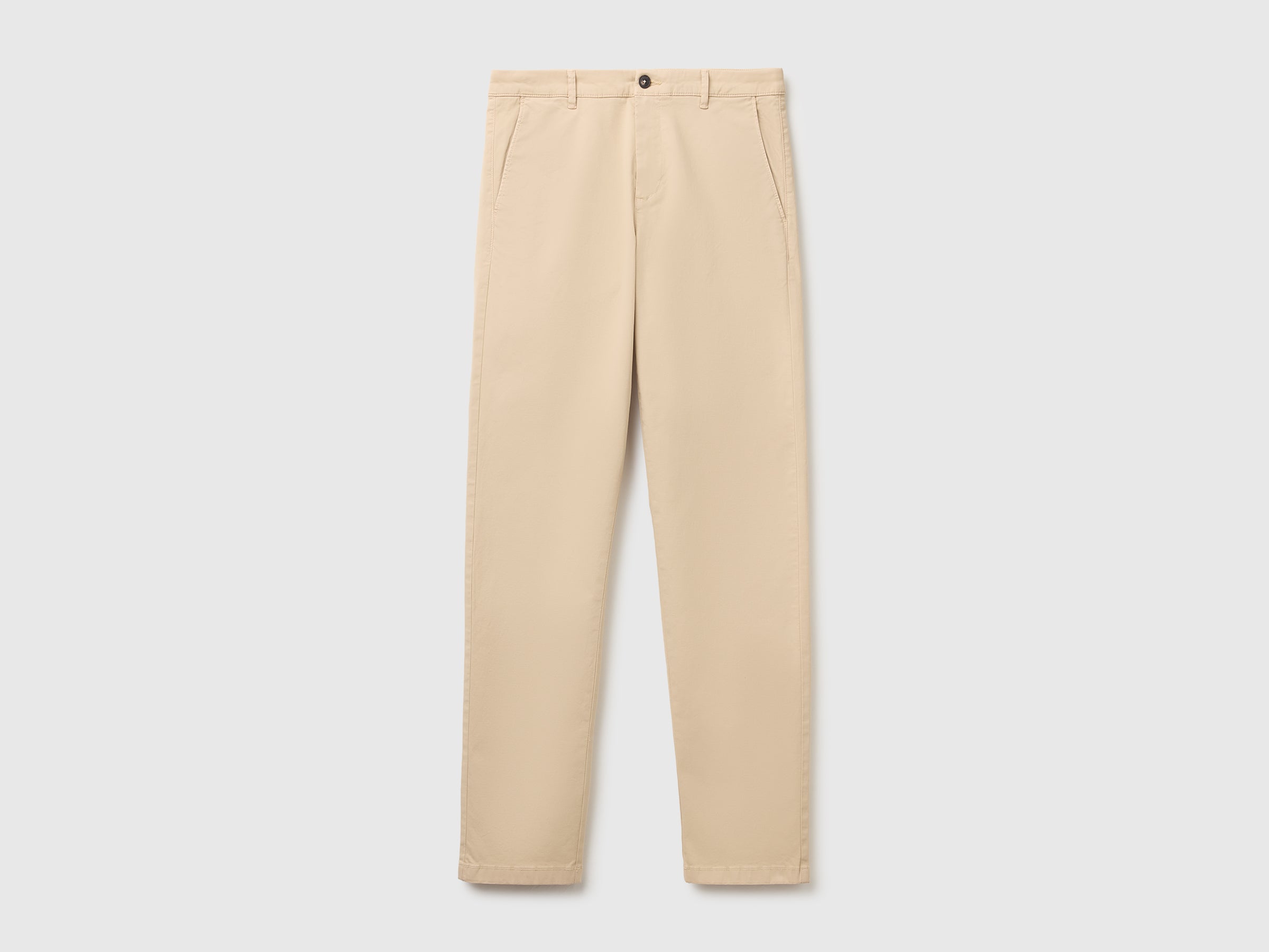 Benetton chinos slim cotone pantaloni uomo taglia 48