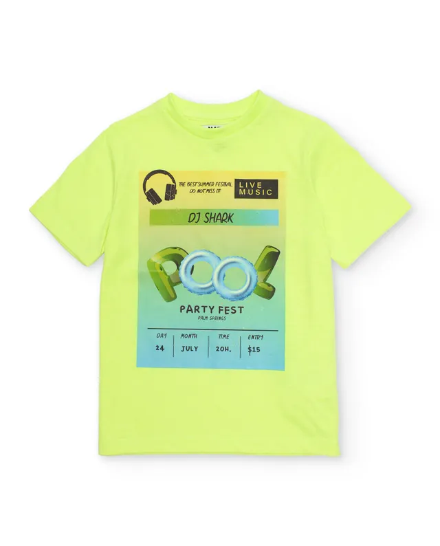 TucTuc Magliette T-Shirt Bambino Giallo Neon 4 Anni Cotone