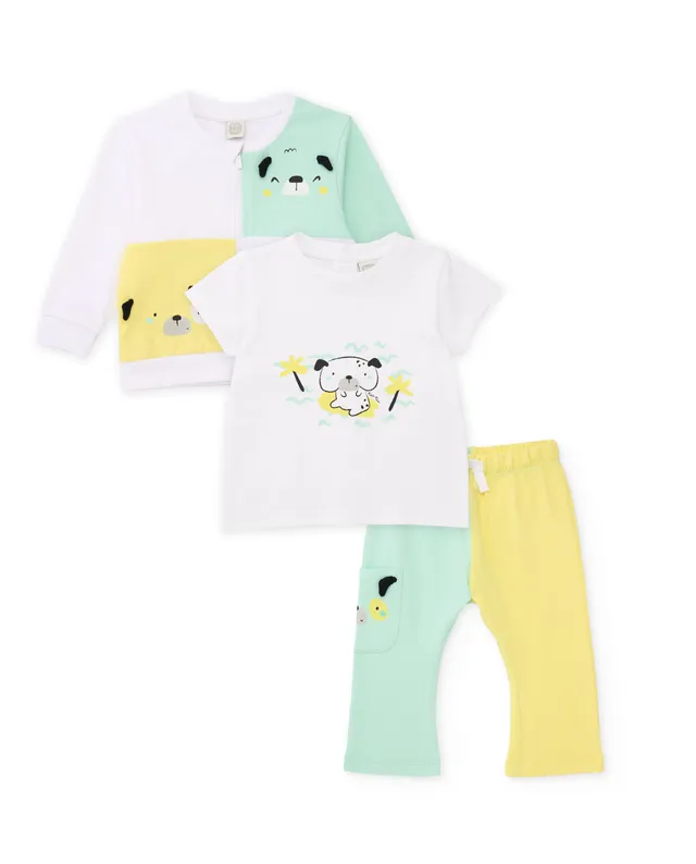 TucTuc Completi Tre Pezzi Cagnolino Completo Bianco Neonato