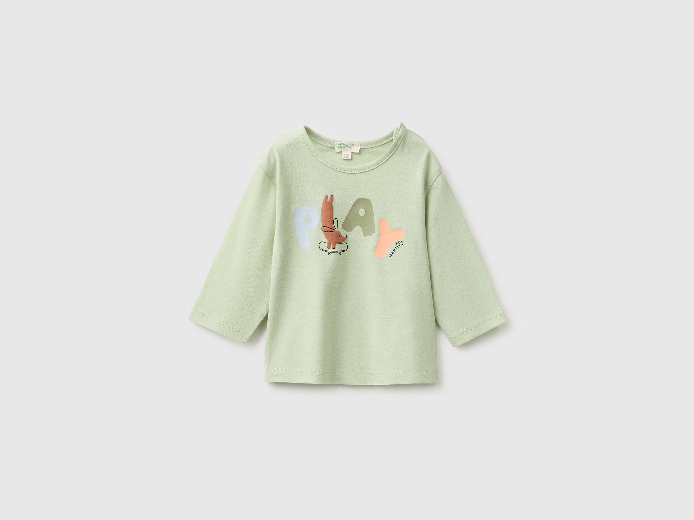 United Colors of Benetton T-shirt cotone bio neonato taglia 56