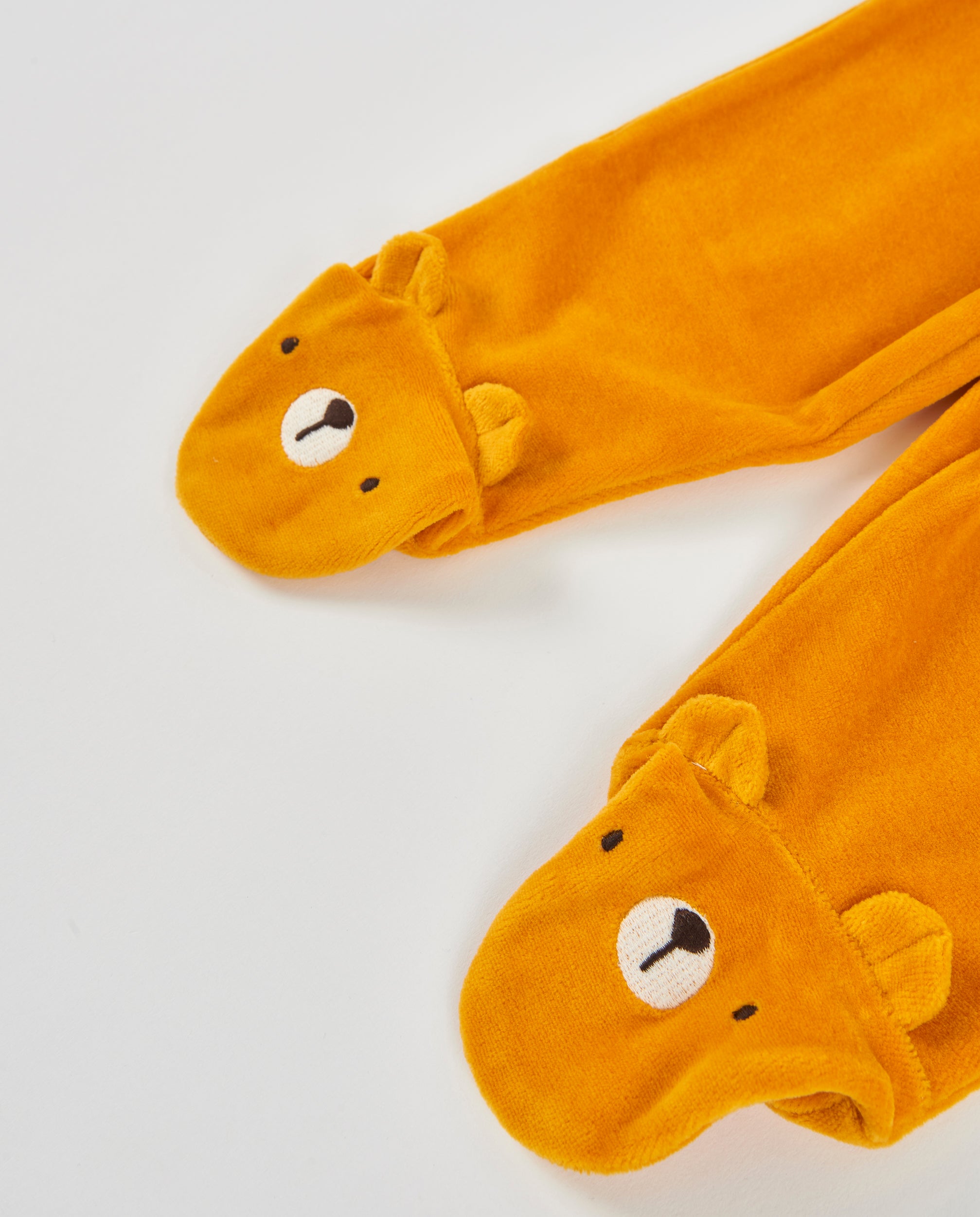 TucTuc Completi Neonato Senape in Maglia Orsetto