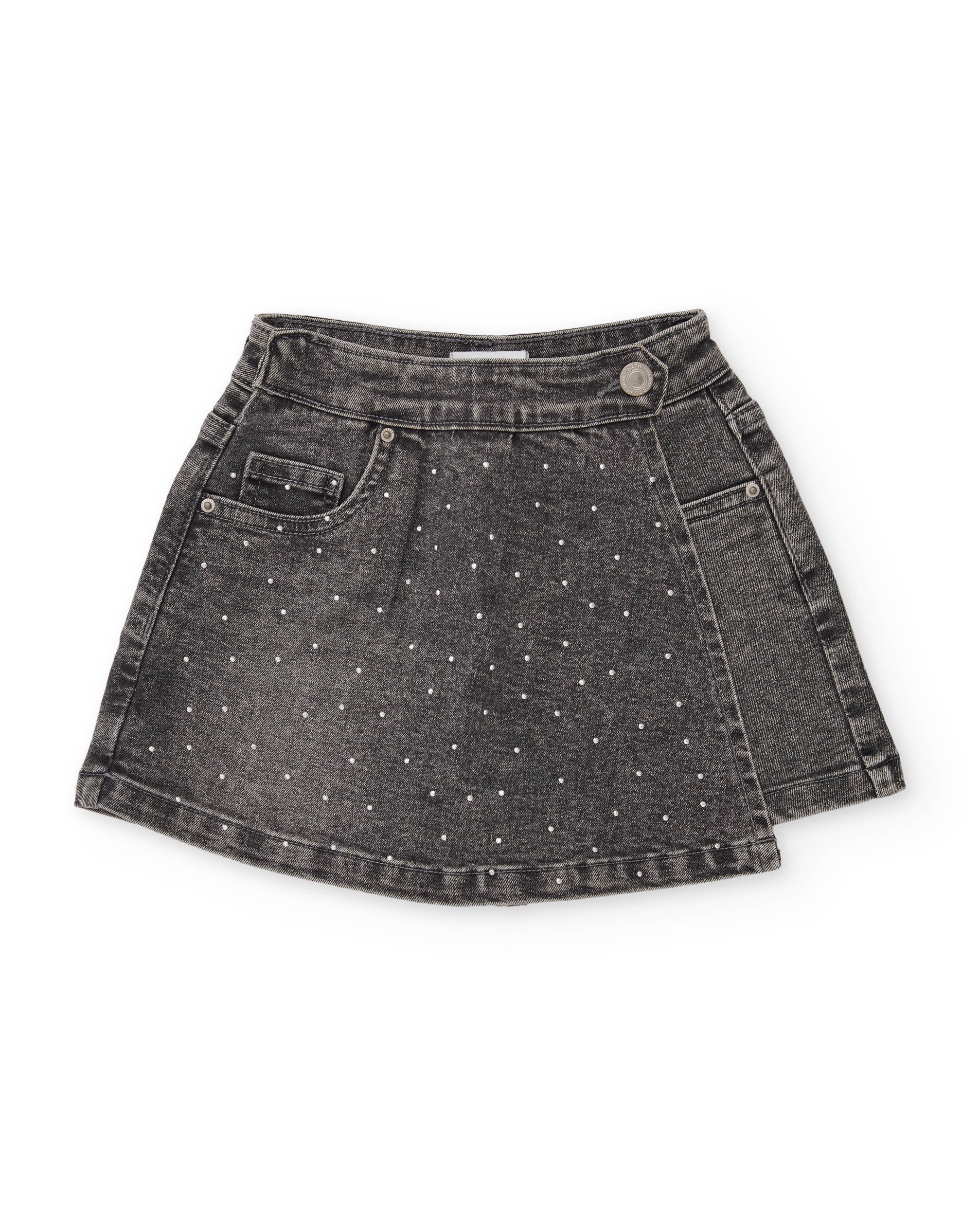 TucTuc Gonne Gonna-Pantalone Denim Grigia Bambina Strass