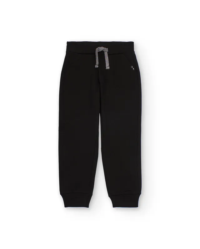 TucTuc Pantaloni jogger bambino nero elastico