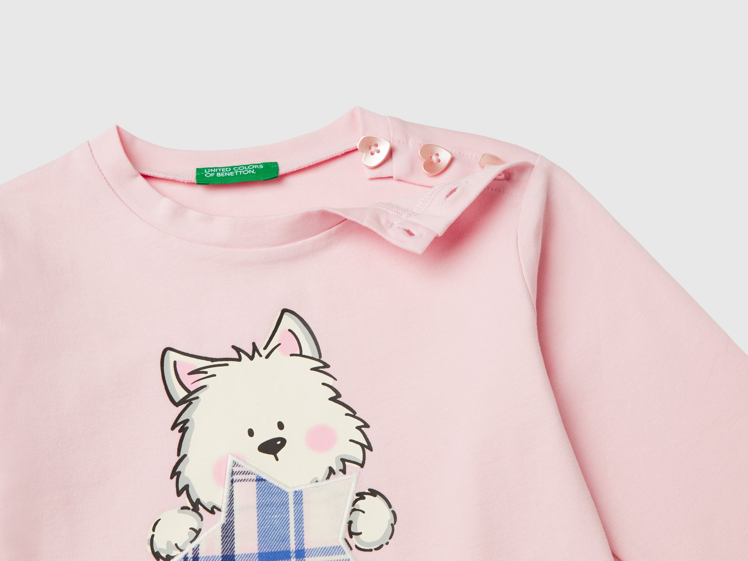 United Colors of Benetton T-Shirt Bimbo Cotone Stampa Animalier