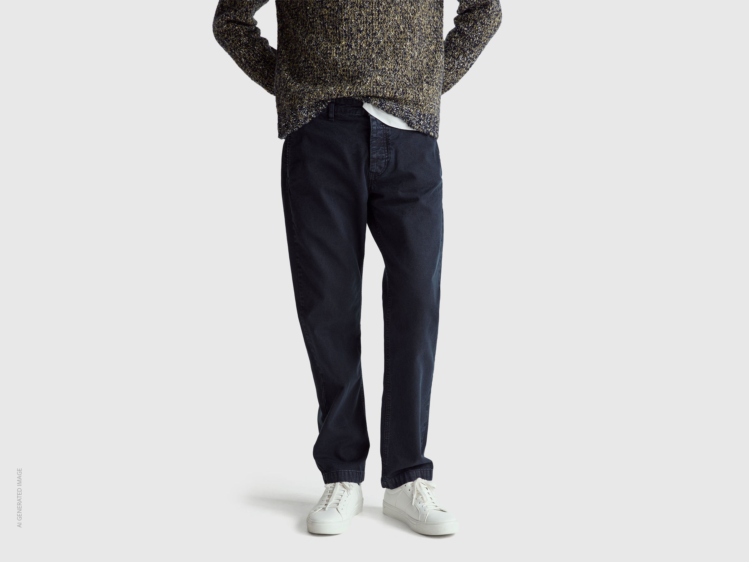 United Colors of Benetton pantaloni chino dritti taglia 50 cotone