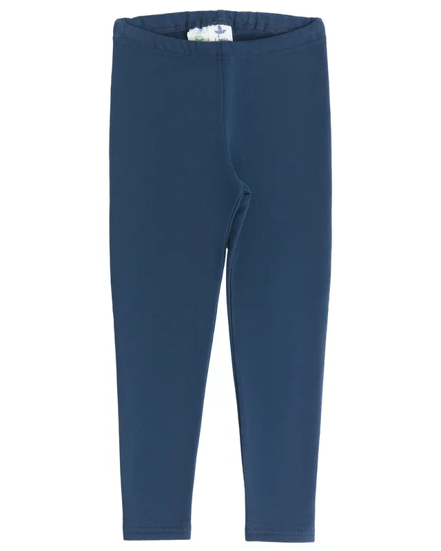 Leela Leggings Caldi Bimbo Blu Indigo Cotone Bio 1-2 Anni