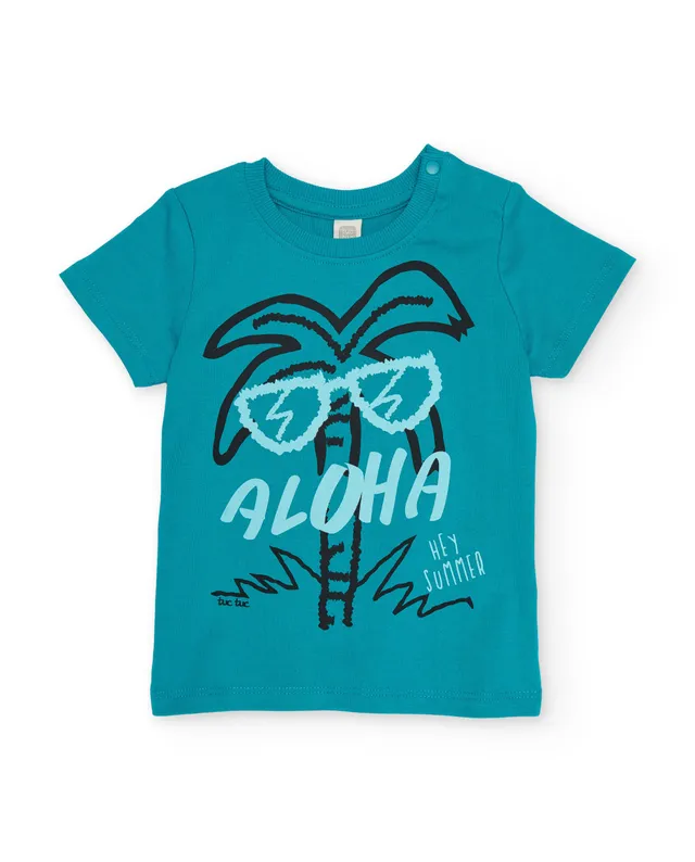 TucTuc Magliette Palme t-shirt bambino turchese
