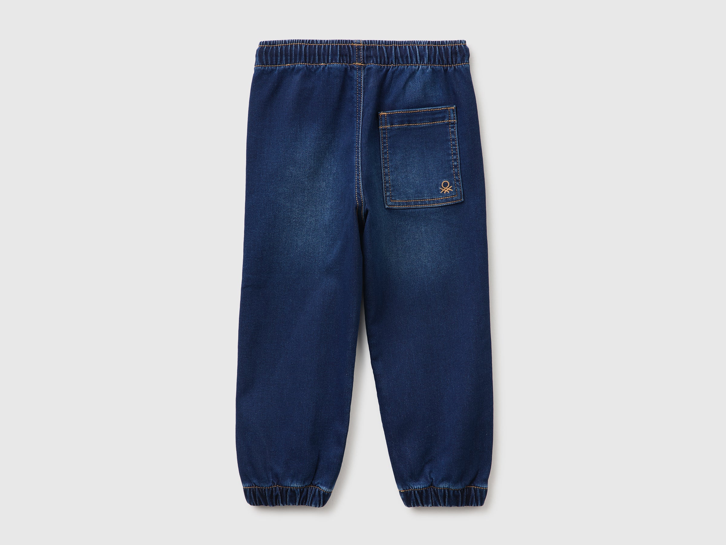 United Colors of Benetton Sweatshirts Pantaloni Jogger Effetto Denim 82 Cotone