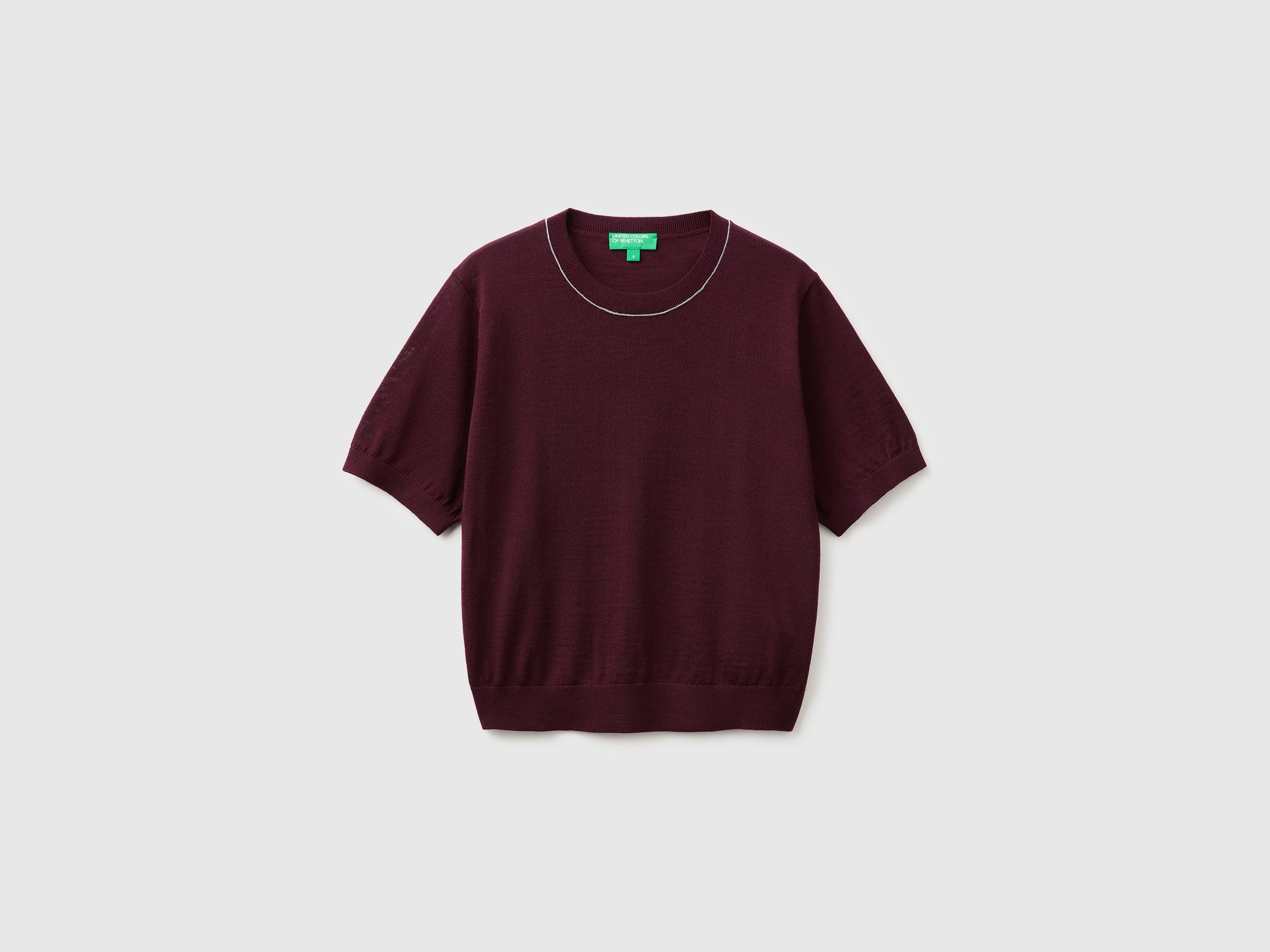 United Colors of Benetton maglione lana merino manica corta
