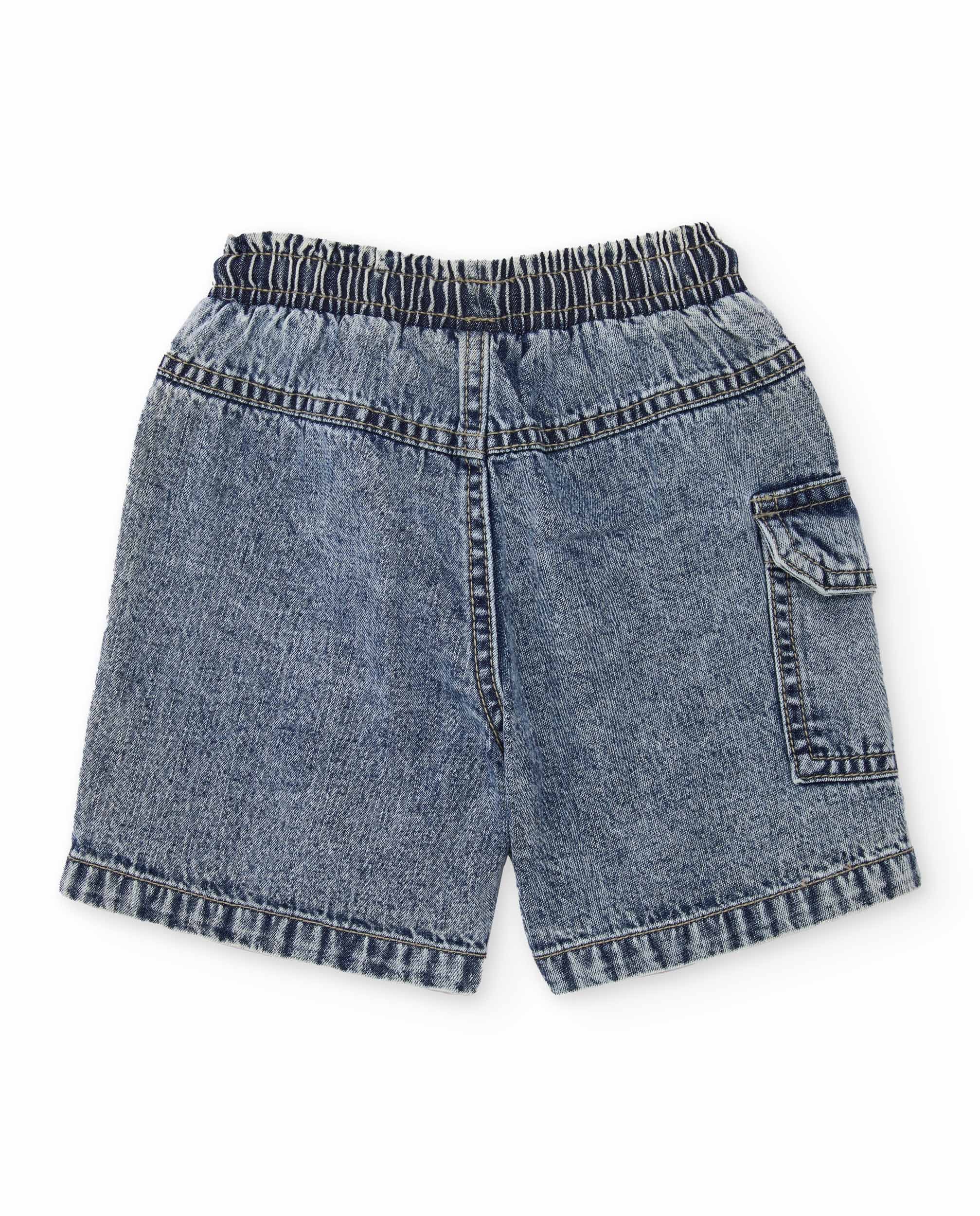 TucTuc Bermuda jeans bambino denim vita elastica
