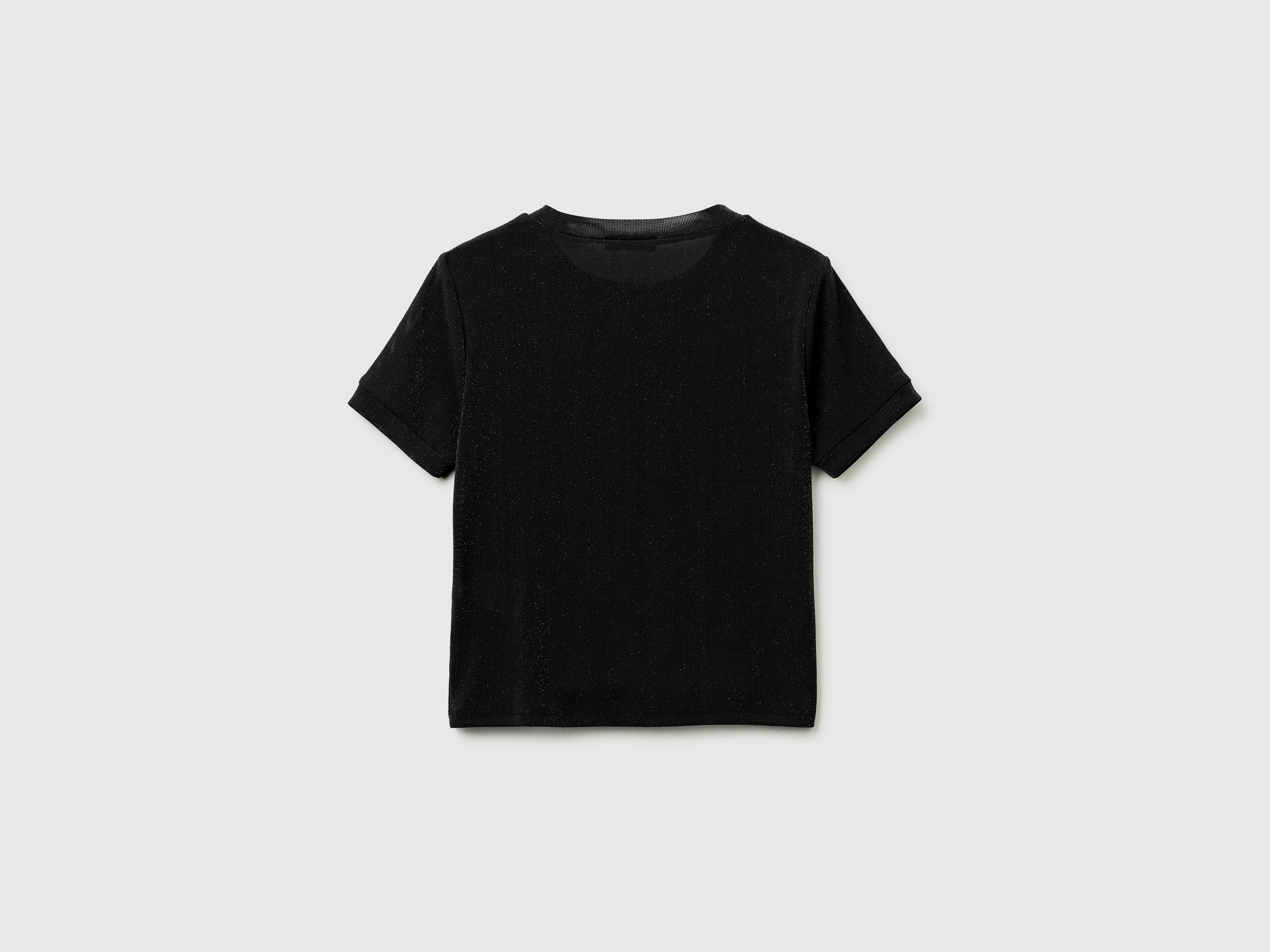 United Colors of Benetton T-Shirt Manica Corta Lurex Maglia Slim Fit